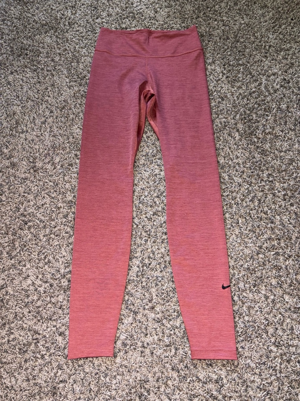 Nike Kids Heathered Rose Leggings with Swoosh